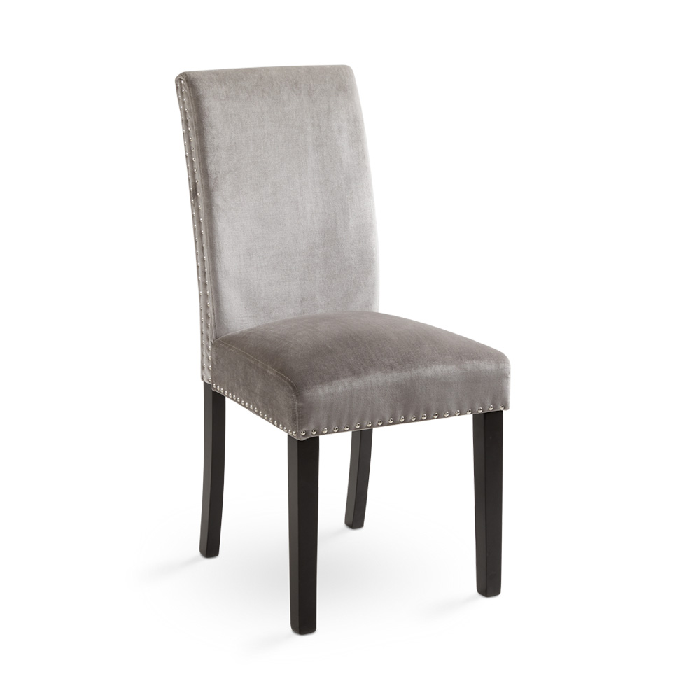 Scarpa Dining Chair: Grey Velvet